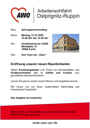 Eröffnung Oase