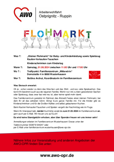 Flohmarkt zum Altstadtfest-  FZ Mittendrin