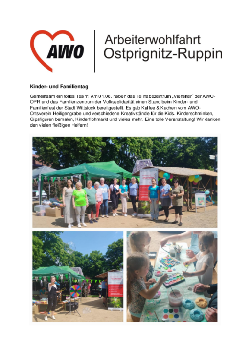 THZ - Kinder- und Familientag in Wittstock
