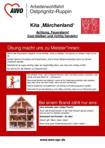 Kita - Verhalten im Brandfall