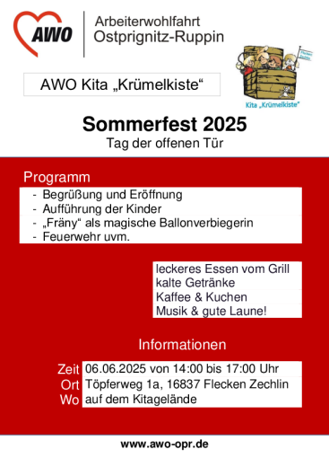Sommerfest Kita Krümelkiste
