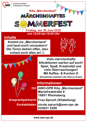 Sommerfest Kita Märchenland 2025