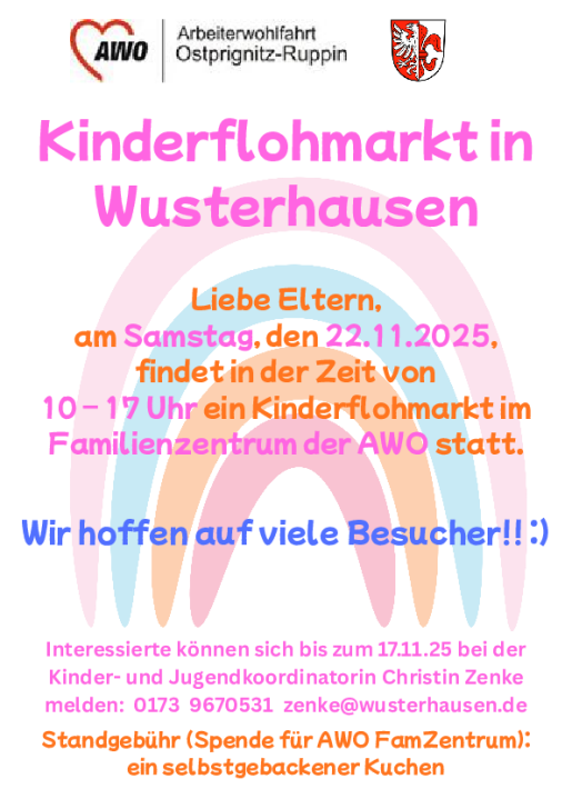 Kinderflohmarkt in Wusterhausen
