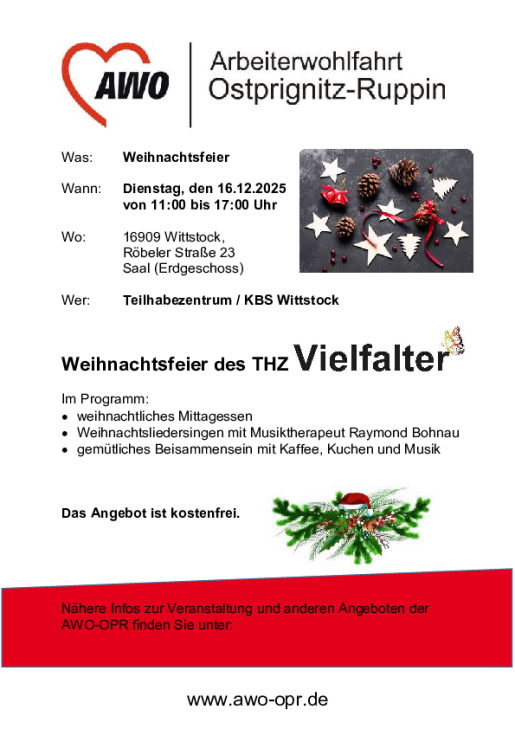 Weihnachtsfeier "Vielfalter"